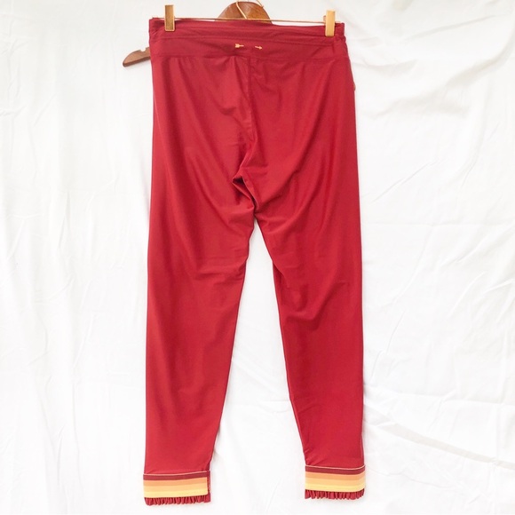 ANTHROPOLOGIE | X THE UPSIDE NWT CORFU MIDI PANT LEGGINGS IN SANGRIA SIZE 12 - Picture 6 of 6